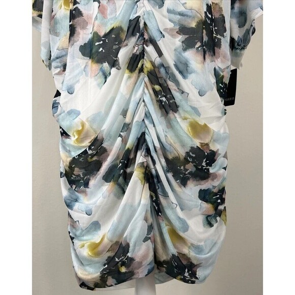 Torrid Stretch Mesh Crew Neck Ruched Top Floral Plus Size 4X (26) - Picture 10 of 13